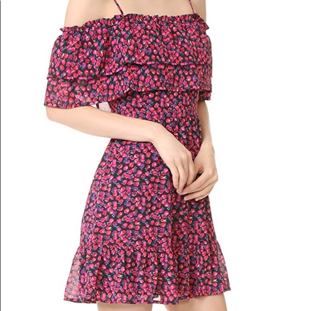 WAYF Daria Ruffle Off Shoulder Dress.
